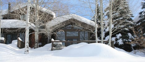 Golf Course side of house in winter.  A wonderland!