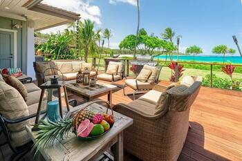 Lux Anahola Beachfront Estate w AC