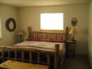 King log bed in large Master bedroom dowstairs