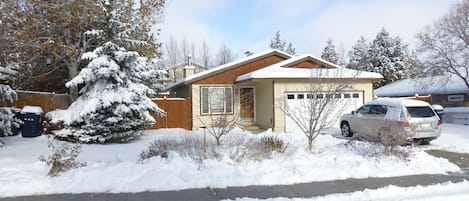 Front of the house in winter