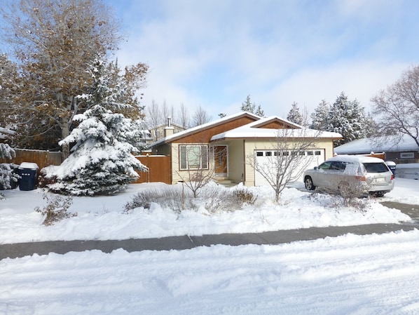 Front of the house in winter