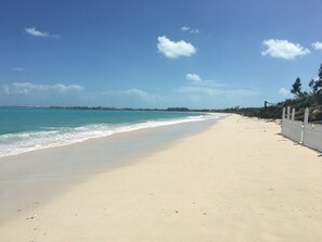 WOW!!!  OUR AMAZING GRACE BAY BEACH  THIS IS JUST 30  LITTLESTEPS FROM OUR VILLA