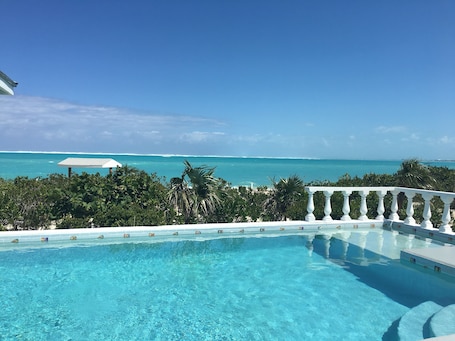 VIEW FROM THE POOL! Enjoy, enjoy! 20 steps to the beach!