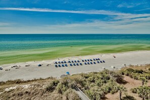 Beach view from the condo balcony. We are on the 9th floor.