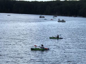 Only electric motors on the lake, no gas engines makes for a cleaner, safer lake