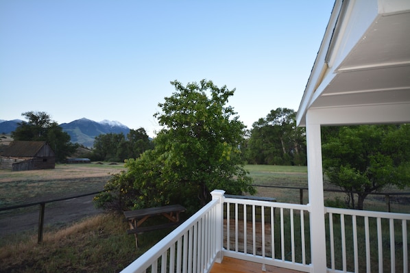 View of Emigrant Peak from the front porch