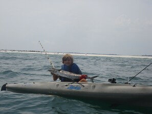 Catch delicious kings right off the beach in Navarre!!