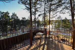 Outside deck and view of the Lake