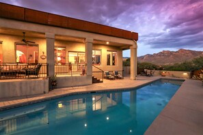 It is magical at sunset with the sun hitting the Catalina Mountains.