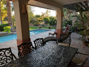 Outdoor dining table