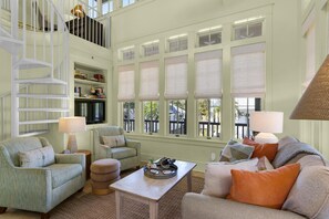 Bright and light living space-new lined shades