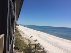 Condo is directly on the beach