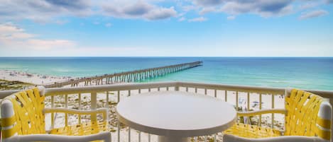 Balcony looking toward the pier