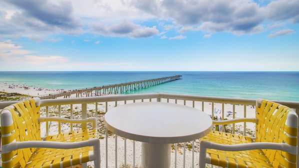 Balcony looking toward the pier