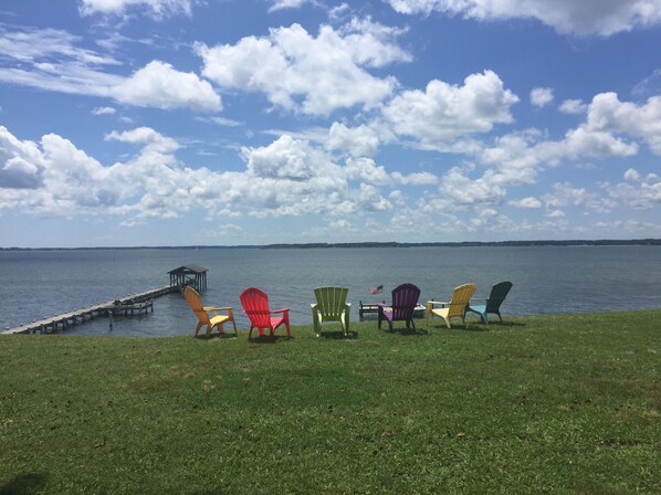endless views, great lawn and new dock.