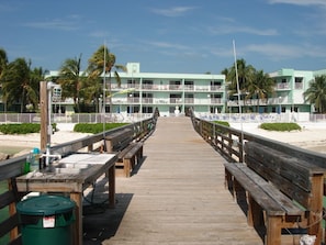 Resort view from end of pier