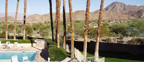 Panoramic view overlooking pool/spa with Mount Eisenhower