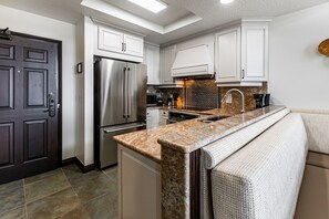 Kitchen and dining areas