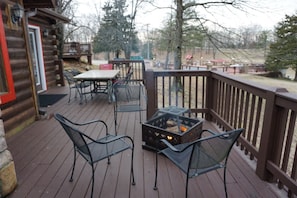 Looking out from the hot tub