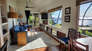 Living room with oceanfront views