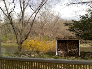 March View of Fall Creek from wraparound porch
