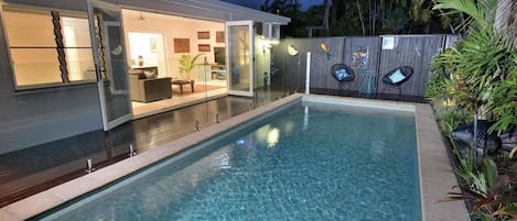 Private heated pool