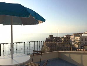 dining and sunsets on rooftop terrace