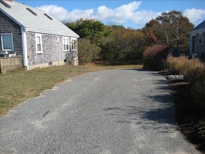 View of house facing east, toward the back yard