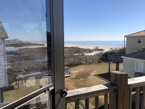 Glancing out the front door
