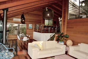 Split level with high ceilings