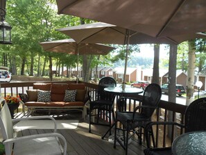 A glider for relaxing right up until it snows~bistro style seating......