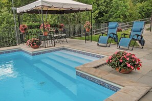 Private pool with roman steps