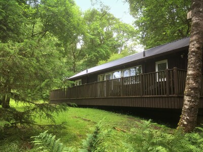LIEVER es una encantadora cabaña de troncos en una hermosa ubicación forestal cerca de Loch Awe