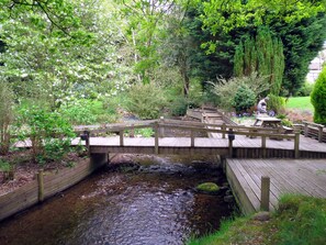 Bridge and decking in the summer