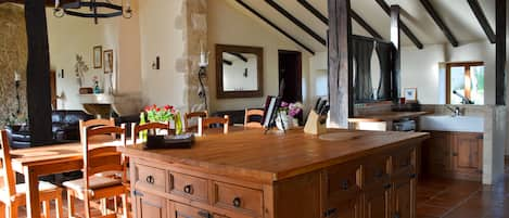 Beautiful large kitchen open plan to the dining and living areas.