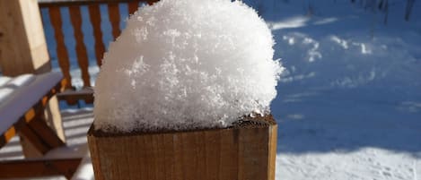 Neige fraiche sur le gîte