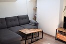 Salon avec canapé/lit haut de gamme (couchage confortable 140x200)