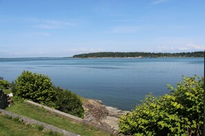 The view looking north from the front yard, this is also the beach access.