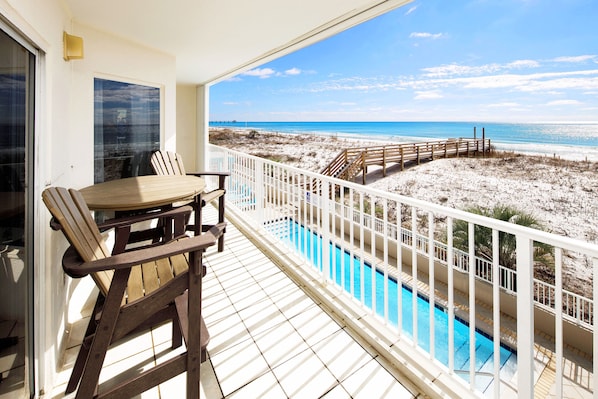 Balcony - 
Gulf Dunes 217 Fort Walton Beach Florida Okaloosa Island Vacation Rentals
