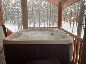 Exterior-Hot Tub on right side of porch