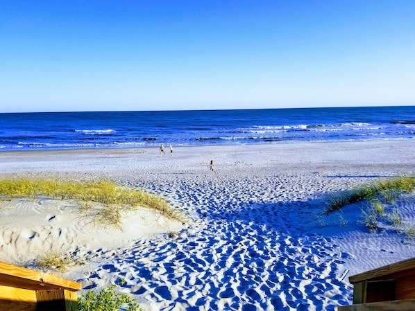 Private area of beach, never crowded! You will be only steps away from this!