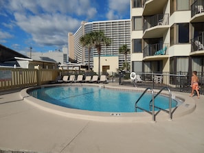 One of three pools to enjoy. The West pool is heated in the winter.