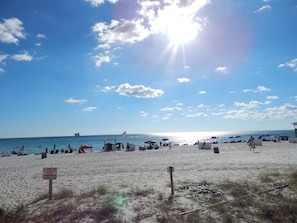 White sandy beach front living awaits!
