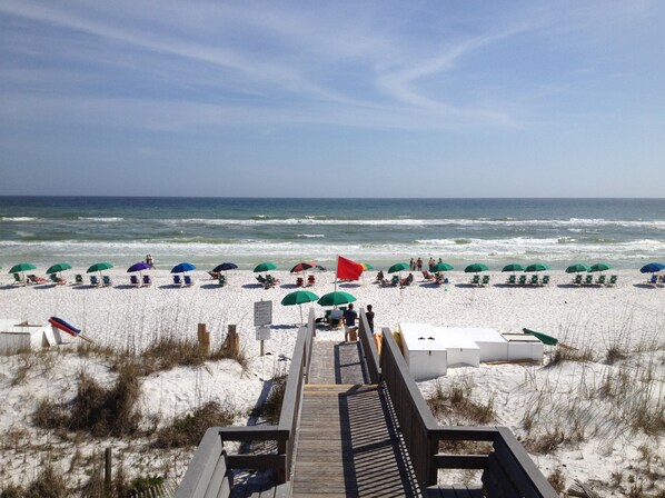 Beautiful Miramar Beach (from our subdivision's private beach.) Umbrella/2 chair