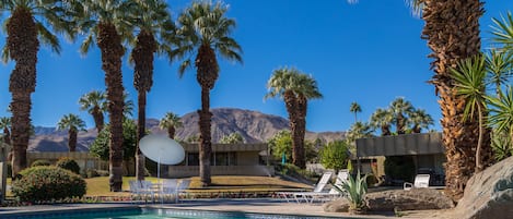 View from the pool with San Jacinto mountain backdrop