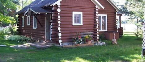 Exterior view, with Pickerel lake to the right