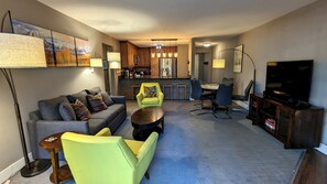 BC West Condo H-2 living room and kitchen