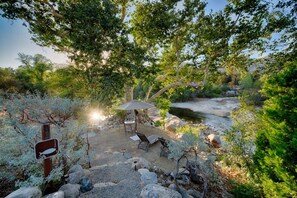 One Of Our Many Riverfront Seating Areas