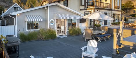 Ocean front patio and fire pit 