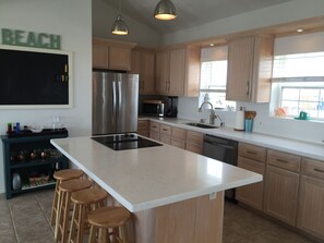 Kitchen fully stocked everything you need & counter space for a large group. 
